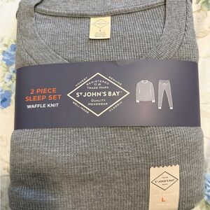 St. John's Bay Charcoal Waffle Knit Sleepwear Set